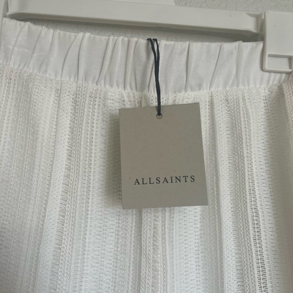 Allsaints Giana Crochet Shorts In Tofu White - Picture 6 of 11